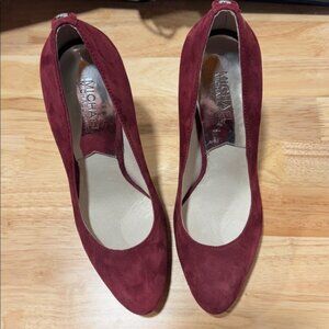 Michael Kors "York" Suede Pump in Bordeaux Size 8